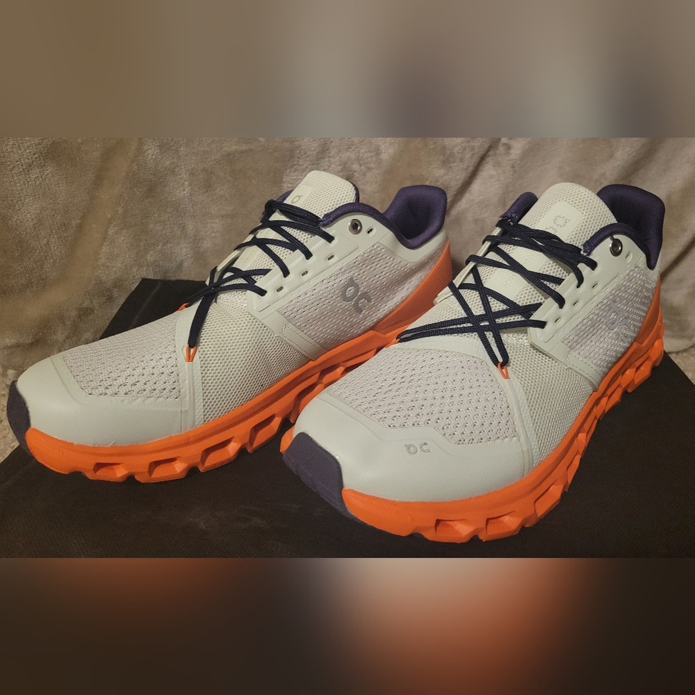 On Running Men's White, Purple and Orange Running Shoes